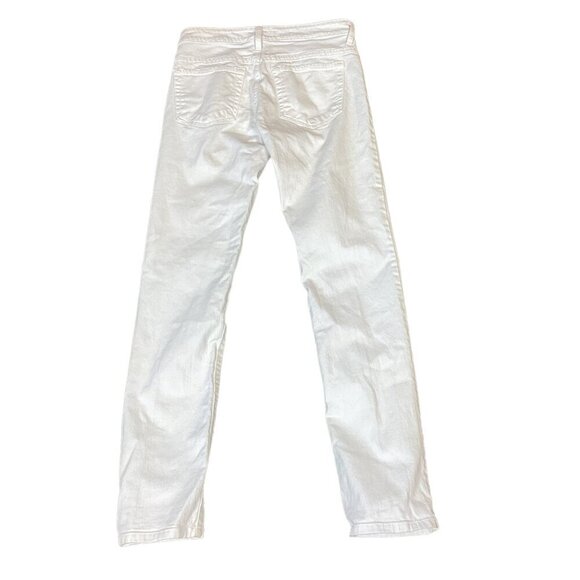 Garnet Hill Womens Straight Leg Mid Rise 5 Pocket Stretch Jeans Sz 2 White 289D - Picture 7 of 11